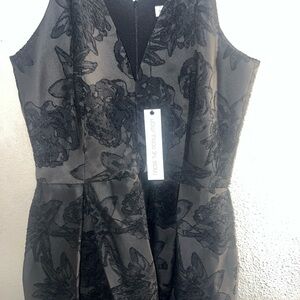 Dress the Population Black Lace Midi Dress